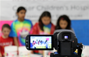 Students filmed the announcement and aired it after lunch. 